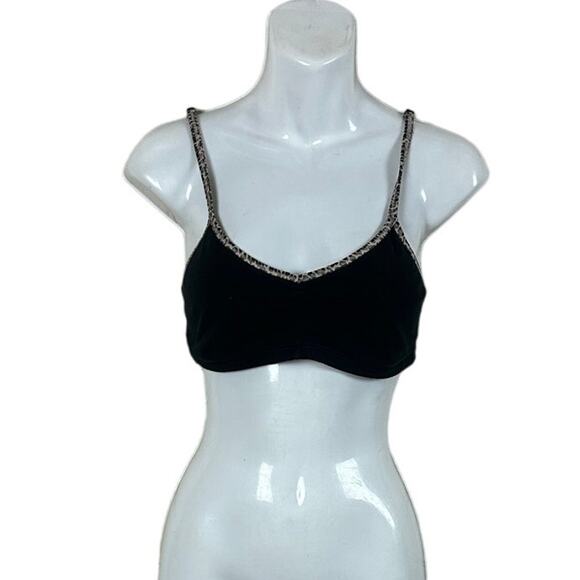 PINK Victoria’s Secret Black Leopard Trim Bralette size L - Picture 1 of 8